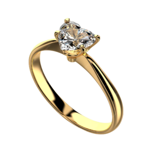 Diamond Letter Charm Ring