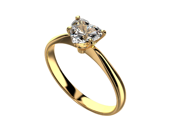 Diamond Letter Charm Ring